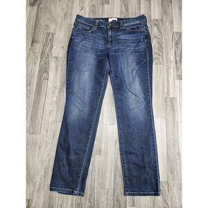 (3/$35) Sonoma Jeans Womens 14 Blue Curvy Slim Straight Stretch Denim Pants